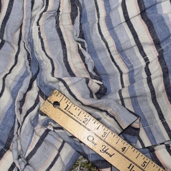 Artisan Ny Womens Striped Linen Shorts Blue & Pink Size L - Picture 8 of 8